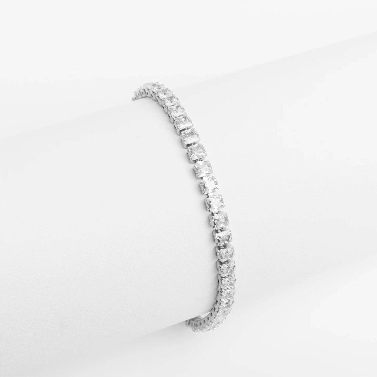 Emerald Cut Tennis Chain Bracelet