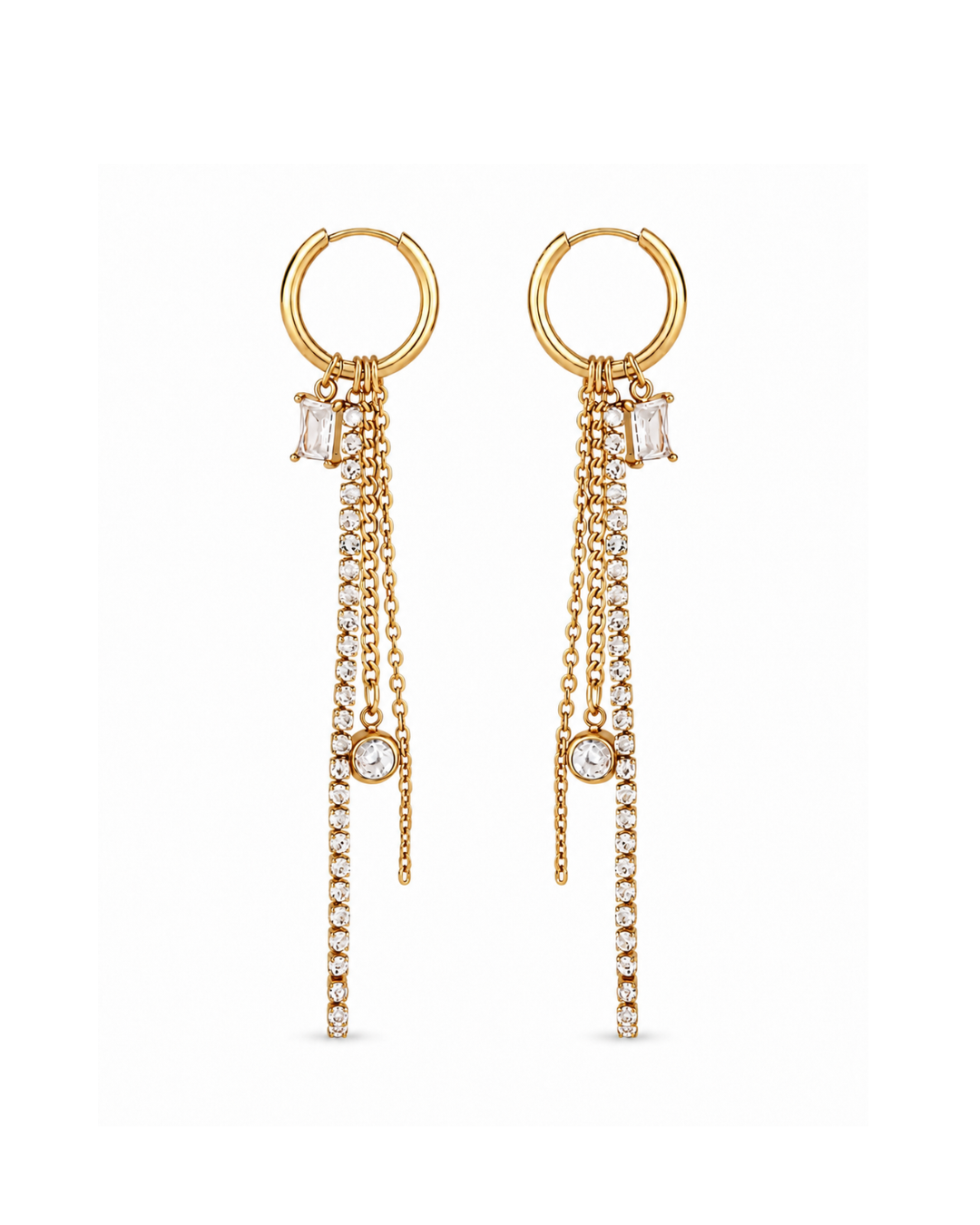 Golden Hour Huggie Drop Earrings