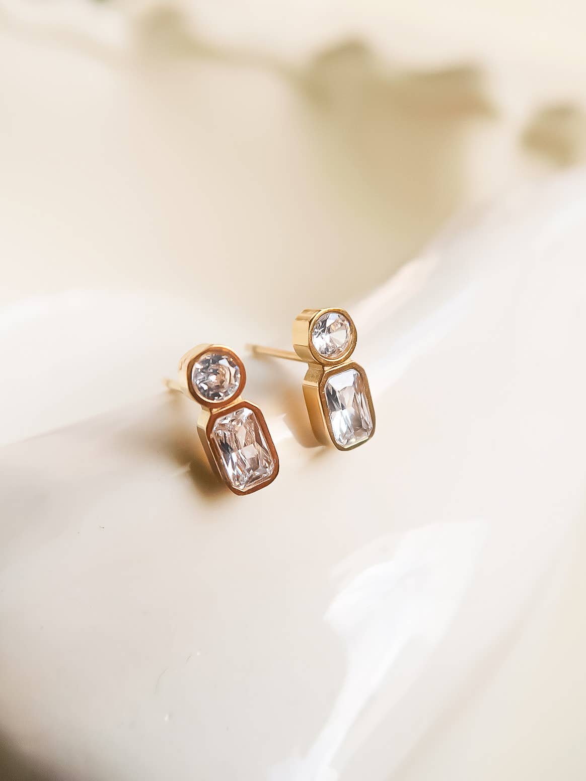 Zaid 18K Gold Mini CZ Stud