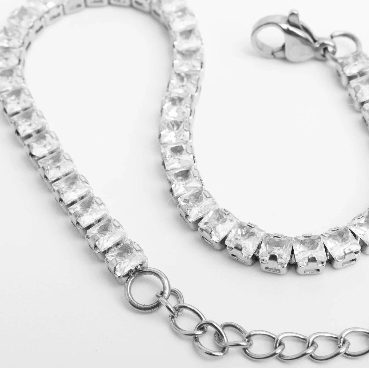 Emerald Cut Tennis Chain Bracelet
