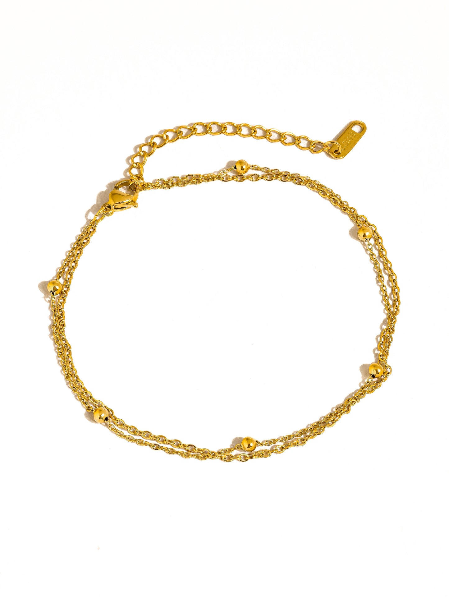 Pennie 18K Gold Layered Chain Anklets