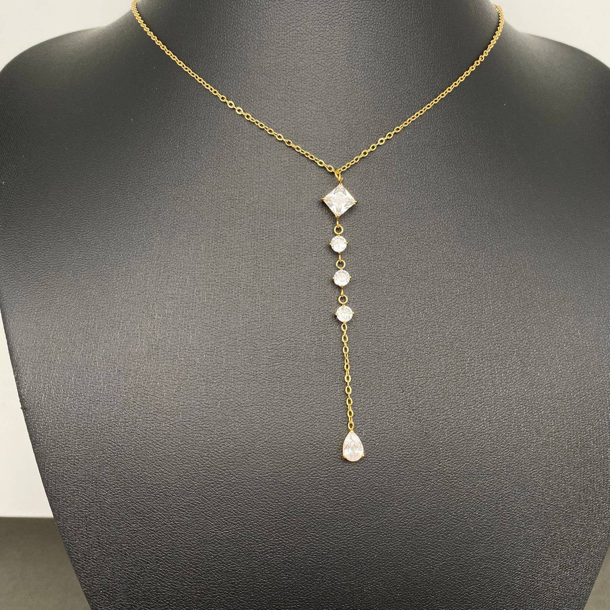 Classy Lariat CZ Necklace