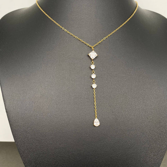 Classy Lariat CZ Necklace