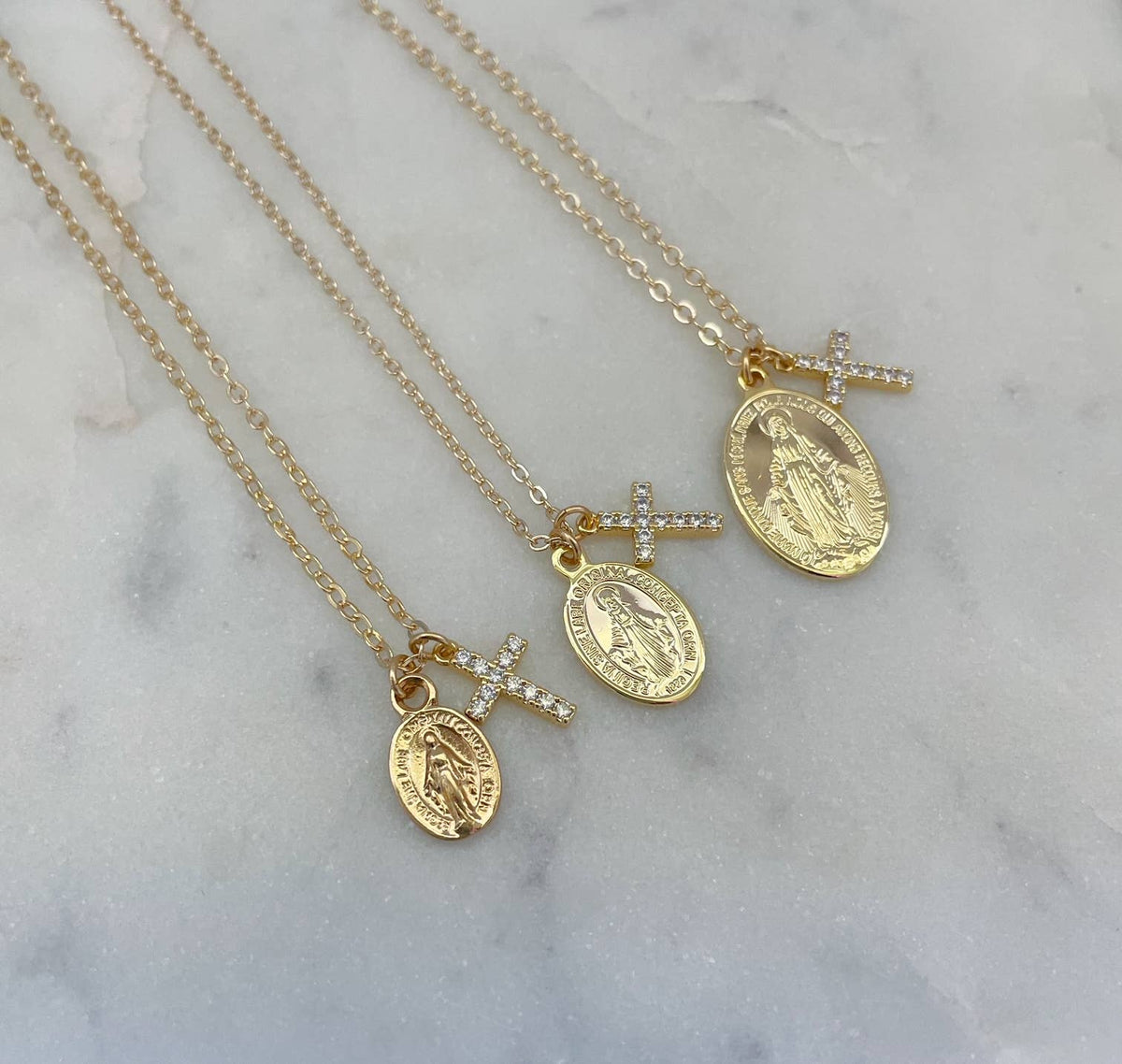Riggs Virgin Mary Cross Necklace