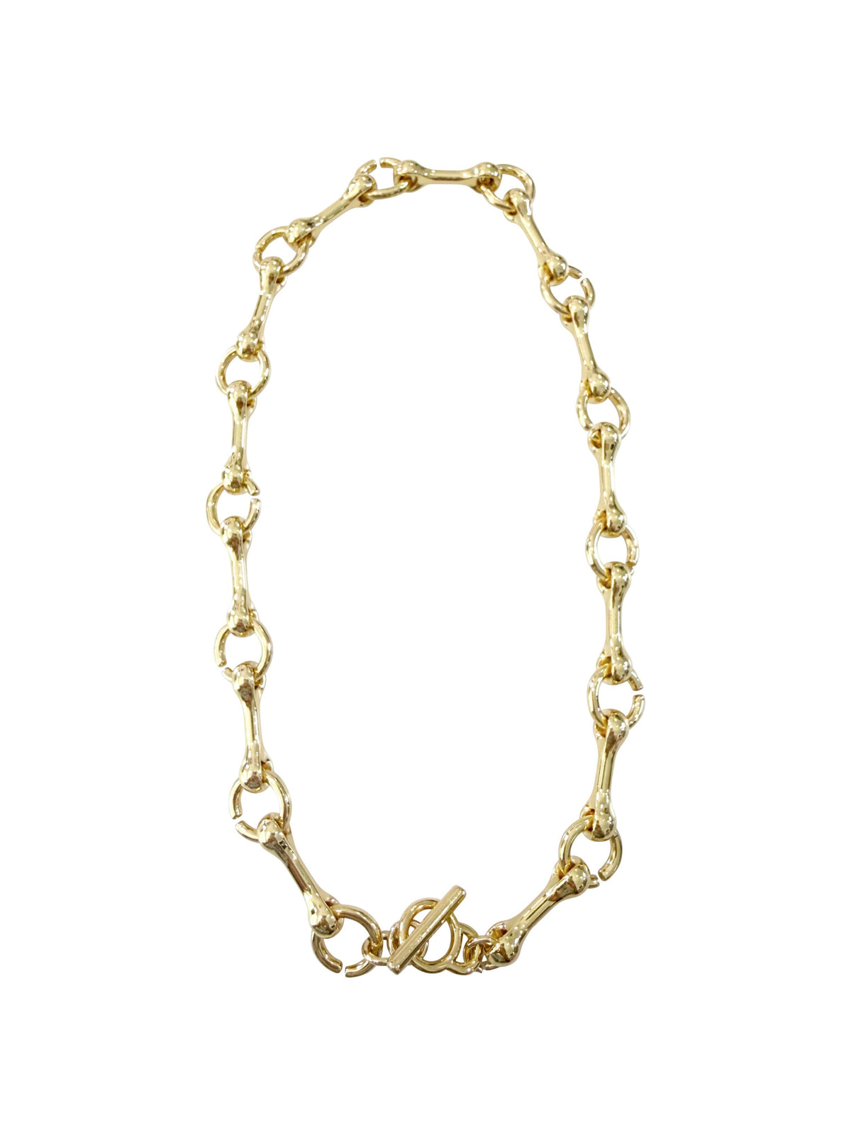 Sage Horsebit Chain Link Necklace