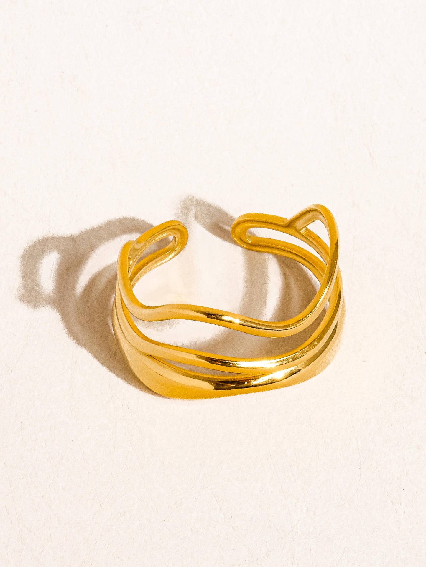 Ozzy 18K Gold Abstract Ring