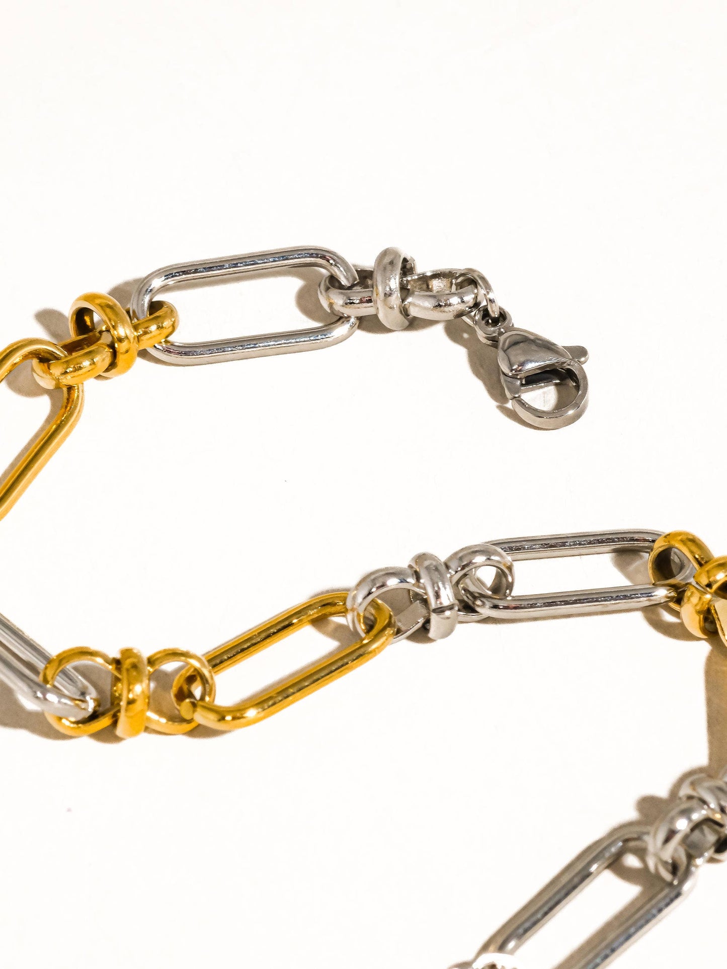 Matin 18K Gold Two Tone Chain Bracelet