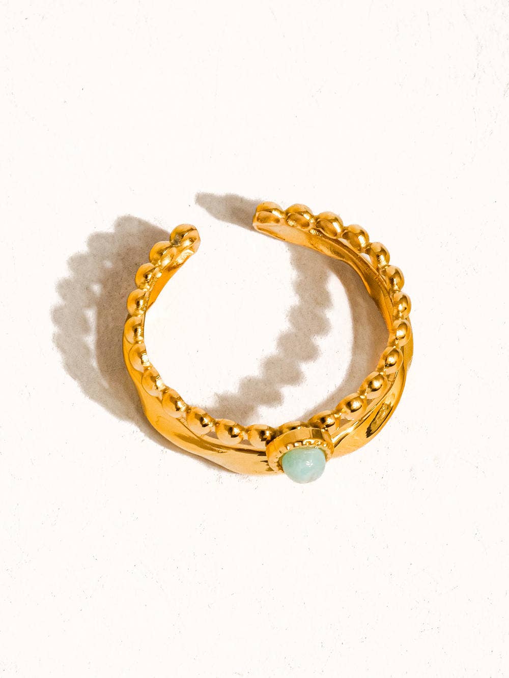 Lindy 18K Gold Layered Stone Ring