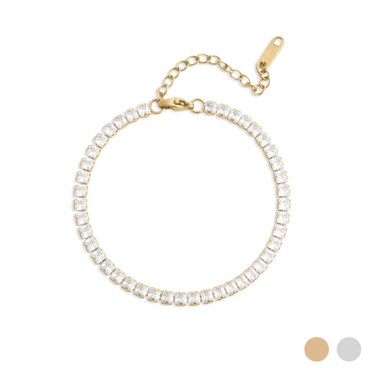 Emerald Cut Tennis Chain Bracelet