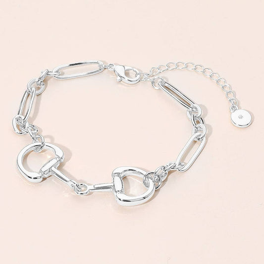 Metal Horsebit Link Bracelet