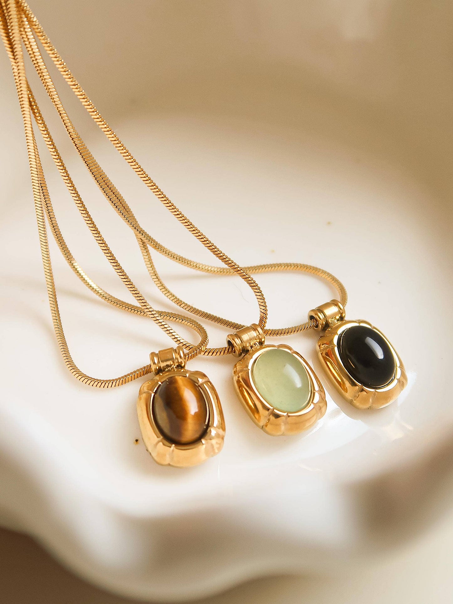 Dax 18K Gold Natural Stone Necklace