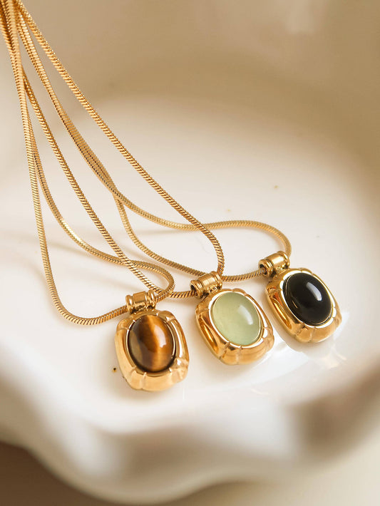 Dax 18K Gold Natural Stone Necklace