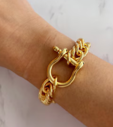 Horse Bit Carabiner Cuban Bracelet
