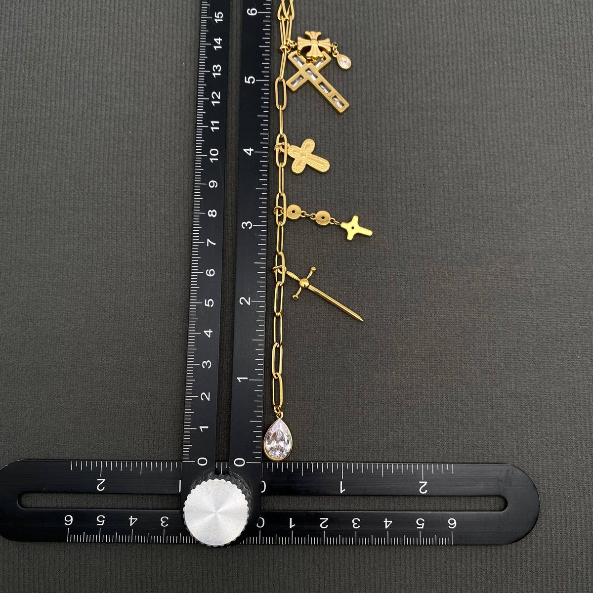 Multiple Cross Charm Necklace